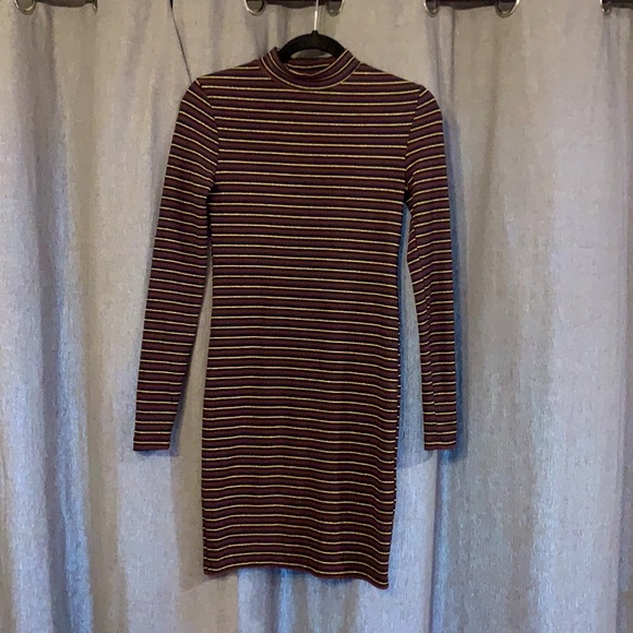 Topshop Long Sleeve Striped Dress - Picture 1 of 3